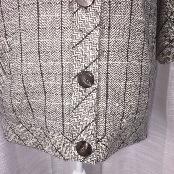 Halogen Tweed Batwing Wool Blend Jacket Tweed Sz XL Oversized Caplet - Picture 9 of 14